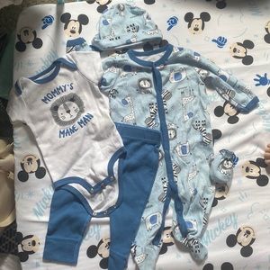 Onesie pants hat footie pajamas and mitts